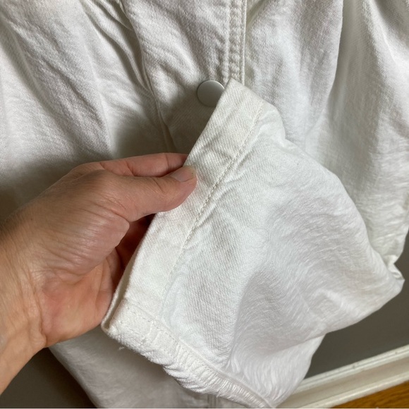 Zara denim jumpsuit white small boiler suit gas station painter utility baggy - Picture 8 of 11